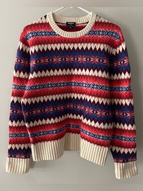 Todd Snyder 100% Wool Fair Isle Sweater Size M